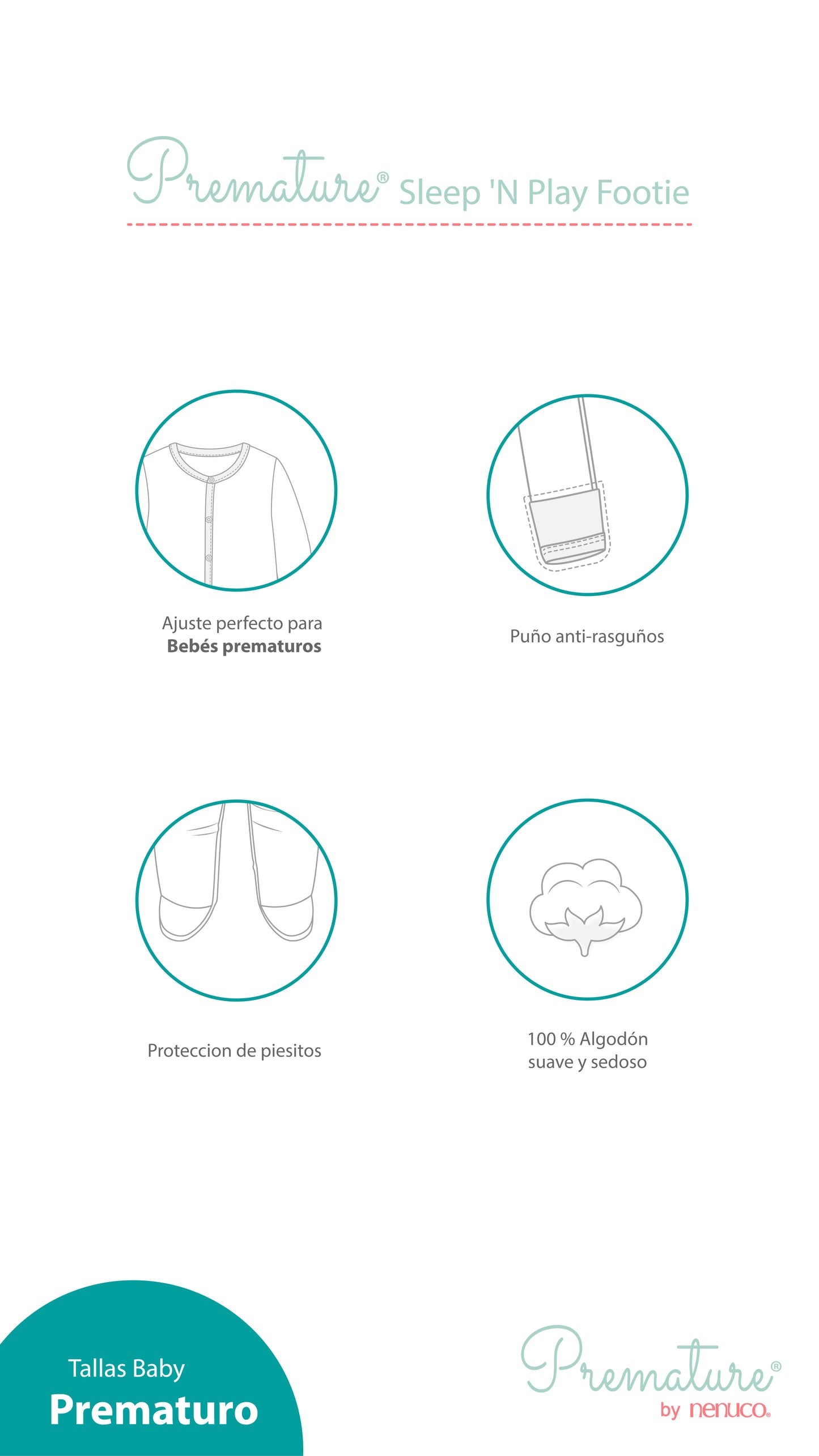 Set de 2 mamelucos anti-rasguños