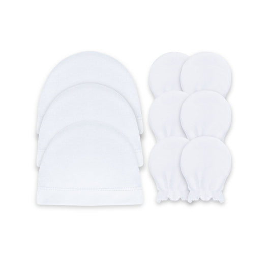 Set de 3 gorritos con guantes